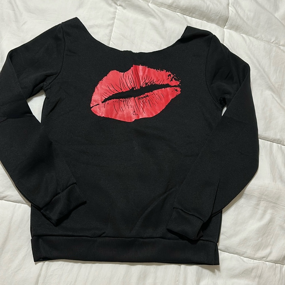 Kiss print sweatshirt
